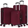 CABIN GO 5513 - Set di 3 valigie - bagaglio a mano da 55 cm, valigia media da 65 cm, valigia grande da 76 cm, in ABS rigido