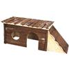 Karlie Wonderland Nature Wood House with Ladder for Rabbit, Large