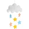 Amosfun Baby Mobile - Giostrina da soffitto per culla, motivo: nuvole e gocce di pioggia, decorazione per la cameretta dei bambini (stelle)