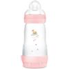 MAM Biberon Easy Start 260 ml, Biberon anticolica per allattamento misto, Riduce le bolle d'aria e il rischio di coliche, Accessori neonati 2+ mesi autosterilizzanti e con tettarella misura 2, Rosa