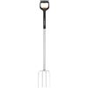 Fiskars Forcone Telescopico per Terreni Duri e Sassosi, con 4 Rebbi, Lunghezza da 1,10 m a 1,30 m, Acciaio al Boro di Alta Qualità, Nero/Argento, SmartFit, 1070717