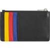 DUDU Porta Carte di Credito Uomo Donna in Pelle, Portafoglio Sottile Piccolo, 4 Porta Tessere Portacarte, con Chiusura a Cerniera Nero