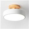 Mengjay Plafoniera LED Soffitto Dimmerabile, Lampada da Soffitto Led Moderna Rotonda 13W, Lampadario Soffitto in Acrilico per Corridoio, Cucina, Soggiorno, Camera, Bagno(20CM) (Bianco)