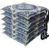 HABITA 33 HOME Cuscini Sedie Cucina Set da 6 (40x40x5cm) Cuscini per Sedie Quadrati, Coprisedia con Laccetti, Copri Sedia da Cucina Sfoderabili, Cuscino Sedia Coprisedie in Stampa Digitale (6 Giglio Bianco)