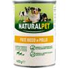 NaturalPet Dog Adult Patè All Breeds 400 gr - Pollo - 1° ORDINE? scegli lo sconto BZR5 / BZR20 + 200 punti fedeltà