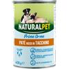 NaturalPet Prime Orme Dog Puppy Patè 400 gr - Tacchino - 1° ORDINE? scegli lo sconto BZR5 / BZR20 + 200 punti fedeltà