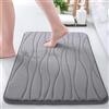 Homaxy Tappeto da bagno in memory foam, morbido, antiscivolo, per il bagno, assorbente, lavabile, grigio scuro, 60 x 120 cm
