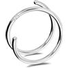 OUFER 925 Sterling Silver Double Hoop Nose Ring 20G 8 mm Nostril Piercing Cut Wire Silver Spiral Body Piercings Jewellery Cartilage Nose Earring Women Men