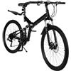 YyanLAK Mountain bike, 26 pollici, 21 marce, pieghevole, per adulti, bici da corsa, bicicletta fino a 150 kg, con freno a disco ammortizzante, per uomini e donne