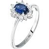 Morellato Anello Donna in Argento 925‰, Zircone Blu, Collezione Tesori - SAIW154012