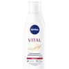 NIVEA Vital, latte detergente per la pelle matura, rimuove accuratamente il trucco e lo sporco della pelle, delicato latte detergente (200 ml)