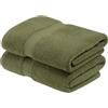 Superior - Set di Asciugamani da Bagno in Cotone Egiziano 900 Grammi, 2 Pezzi, Verde Foresta