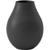 Villeroy & Boch Collier Noir Vaso Perle Alto, Porcellana Premium, Nero, 16x16x20 cm
