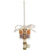 THUN - Chiave con Farfalla da Appendere - Bomboniera - Formato Mini - Ceramica - 3 x 6 cm