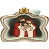 THUN PRESEPE-OFFERTA # SET CAPANNA con gancio + SACRA FAMIGLIA_Col. Rosso  #NUOVO