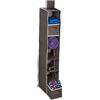Relaxdays Organizer da Armadio, 7 Scomparti, 106x16,5x31 cm, Divisore Interno in Stoffa da Appendere, 2 Cassetti, Grigio