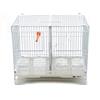 BPS BUENA PET SHOP BPS Gabbia da incubazione Gabbia da allevamento per uccelli con mangiatoia per abbeveratoio, secchio misura M/L (M: 40 x 27 x 35cm) BPS-1304