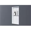 BERNSTEIN Nicchia da parete NT306010X con ripiano portaoggetti senza cornice - in acciaio inox - 30 x 60 x 10 cm (L x A x P) - colore selezionabile, Colore:bianco