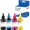 Woungzha 102 104 compatibile con cartuccia d'inchiostro Epson 102 o 104, per EcoTank ET-2700 ET-2710 ET-2720 ET-2750 ET-3700 ET-3750 ET-4700 ET-4750 ET-15000 (4 x 100 ml)