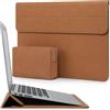 HYZUO 13,3-14 Pollici Custodie Laptop Borsa con Funzione Stand per MacBook Pro 14 M5/M4/M3/M2/M1 2026-2021, MacBook Pro/Air 13,3, 13,5 13,8 Surface Laptop, HP Spectre X360 13/14, Marrone