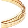 BENECREAT 6 Gauge 16 piedi mezzo tondo Filo d'ottone 4mm di larghezza gioielli perline filo piatto oro filo di rame per artigianato che fanno forniture