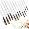 Andibro Filbert - Set di 12 pennelli piatti per artisti, in nylon, per lavori artistici, professionali, in nylon, per pittura acrilica, acquerello, guazzo, pittura a olio