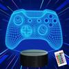 Attivolife Lampada Illusion 3D Gamepad, Controller Luce Notturna con Telecomando 16 Lampade da scrivania che cambiano colore Decorazioni per la stanza dei giocatori bambini Regali per ragazzi uomini