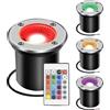AHOTSUK Faretto LED da Incasso 1Pack 3W 300 Lumen Faretto da Pavimento da Incasso 12V AC DC IP67 Faretto Incasso LED Faretti Segnapasso da Esterno da Giardino Sentieri Carrabile