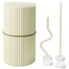 BlueBee Candles Candele in cera d'api pura per la casa - 100 candele sottili e alte + 4 supporti, combustione prolungata, per preghiere in chiesa, Hanukkah, torta di compleanno, Natale e Avvento