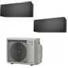 Daikin FTXA20CB FTXA25CB 2MXM50A Climatizzatore Dual Split Parete Serie STYLISH Black/Bianco WiFi BTU 7+9 R-32
