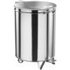Forcar attrezzature per la ristorazione AV4668 Portarifiuti acciaio inox carellato cilindrico 100 litri con pedale