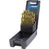 Krino 01170302 - HSS-G TiN Set Punte Rettificate Rivestite in Titanio Per Acciaio - 25 Pezzi