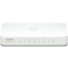 D-Link GO-SW-8E Switch Desktop, Fast Ethernet 10/100Mbps, RJ45, Plug & Play, 8 Porte, Bianco