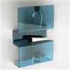 Petrozzi Mensola Tripla ad incollo in Plexiglass - COLORE: TRASPARENTE