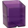 Exacompta - Cod. 67719D - Confezione da 10 Portapenne per scrivania Pen-Cube Chromaline - 2 scomparti di dimensioni ed altezze diverse - Dimensioni (PxLxA): 7,4x7,4x9,3 cm - Viola traslucido