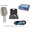 ALCTRON DK1000 MICROFONO DINAMICO VINTAGE IN METALLO OLD STYLE 50' 60' con CAVO