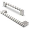 FURNIWARE 5 pezzi maniglia dell'armadio, distanza del foro di 160 mm Maniglie per mobili in acciaio inossidabile Maniglie dell'armadio da cucina Maniglia dell'armadio da cucina-Nichel spazzolato