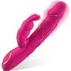 Lotusblooms Rabbit Vibratore a punto G,vibratore per donne,clitoride,dildo in silicone,con 10 modalità di vibrazione,giocattolo sessuale per la donna,estremamente vibratore,giocattolo sessuale