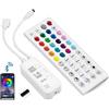 iNextStation Controller di Striscia LED RGB Bluetooth con Telecomando a 44-Tasti, Controllo APP e Sincronizzazione Musicale 5V-24V 4 Pin Controller di Striscia LED per Striscia LED RGB 5050/2835/3535
