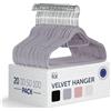 Blumtal Grucce Appendiabiti in Velluto - 20 Pezzi - Grigio