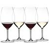Riedel Wine Friendly 001 Magnum Set di 4 bicchieri da vino Bicchiere da vino rosso Bicchiere da vino bianco 995ml