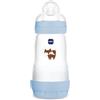 MAM Biberon Easy Start 260 ml, Biberon anticolica per allattamento misto, Riduce le bolle d'aria e il rischio di coliche, Accessori neonati 2+ mesi autosterilizzanti e con tettarella misura 2, Azzurro