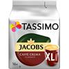 Tassimo Jacobs Caffè Crema Classica XL, Capsule di Caffè - 5 Confezioni (80 Porzioni)