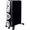 Ardes AR4R09BTTE OILO9 Turbo Time Radiatore a Olio Stufetta Elettrica 2400 W Nero Argento