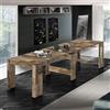 Web Furniture Tavolo da pranzo consolle in legno allungabile 90x51-300cm Pratika Wood