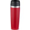 Emsa N2023750 Travel Mug Classic 0,5 litri, nuovo tappo a vite Comfort, rivestimento in polvere, acciaio inox, 6 ore caldo e freddo 12 ore, 100% ermetico, apertura a 360°, acciaio inossidabile, rosso