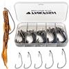 THKFISH Ami da pesca Twist-lock gancio senza erbacce Pesati Ganci per Plastica Morbida Acqua Salata Acqua Dolce 60PCS