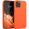 kwmobile Custodia Compatibile con Apple iPhone 12 Pro Max Cover - Back Case per Smartphone in Silicone TPU - Protezione Gommata - arancione fluorescente