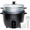 BLACK+DECKER BXRC1800E - Cuociriso elettrico 700W | Capacità 1,8 L fino a 7 porzioni | Cottura e mantenimento calore | Accessorio per cottura a vapore | Rivestimento antiaderente | Bianco