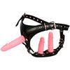 Roluck Dildo strap-on Roluck con 3 dildo in silicone, dildo strap-on regolabile SM giocattolo erotico per uomini donne coppia lesbica